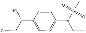 N-{4-[(1R)-2-chloro-1-hydroxyethyl]phenyl}-N-ethylmethanesulfonamide Struktur