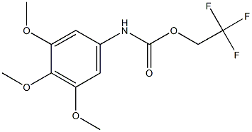 2,2,2-trifluoroethyl 3,4,5-trimethoxyphenylcarbamate Struktur