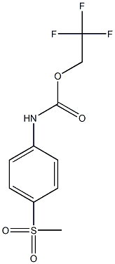 2,2,2-trifluoroethyl 4-(methylsulfonyl)phenylcarbamate Struktur