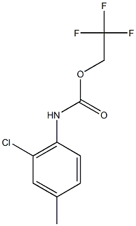 2,2,2-trifluoroethyl 2-chloro-4-methylphenylcarbamate Struktur