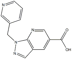 1-(pyridin-3-ylmethyl)-1H-pyrazolo[3,4-b]pyridine-5-carboxylic acid Struktur