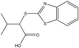 2-(1,3-benzothiazol-2-ylsulfanyl)-3-methylbutanoic acid Struktur