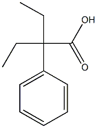 2-ethyl-2-phenylbutanoic acid Struktur