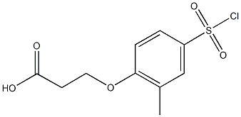 3-[4-(chlorosulfonyl)-2-methylphenoxy]propanoic acid Struktur