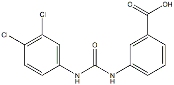 3-{[(3,4-dichlorophenyl)carbamoyl]amino}benzoic acid Struktur