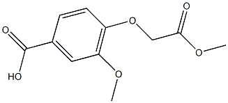 3-methoxy-4-(2-methoxy-2-oxoethoxy)benzoic acid Struktur