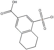 4-(chlorosulfonyl)-5,6,7,8-tetrahydronaphthalene-2-carboxylic acid Struktur