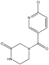 4-[(6-chloropyridin-3-yl)carbonyl]piperazin-2-one Struktur