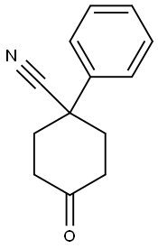 4-oxo-1-phenylcyclohexane-1-carbonitrile Struktur