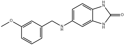 5-{[(3-methoxyphenyl)methyl]amino}-2,3-dihydro-1H-1,3-benzodiazol-2-one Struktur