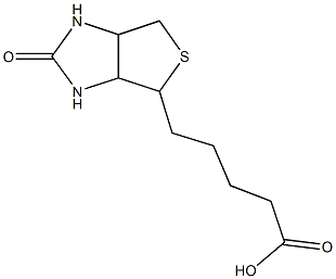 5-{2-oxo-hexahydro-1H-thieno[3,4-d]imidazolidin-4-yl}pentanoic acid Struktur