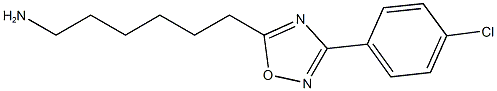 6-[3-(4-chlorophenyl)-1,2,4-oxadiazol-5-yl]hexan-1-amine Struktur