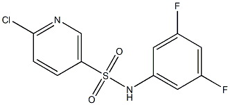 6-chloro-N-(3,5-difluorophenyl)pyridine-3-sulfonamide Struktur