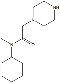 N-cyclohexyl-N-methyl-2-(piperazin-1-yl)acetamide Struktur