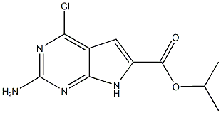 ISOPROPYL 2-AMINO-4-CHLORO-7H-PYRROLO[2,3-D]PYRIMIDINE-6-CARBOXYLATE Struktur