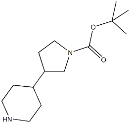 TERT-BUTYL 3-PIPERIDIN-4-YLPYRROLIDINE-1-CARBOXYLATE Struktur