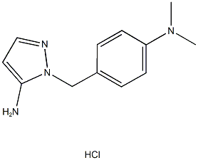 1-[4-(DIMETHYLAMINO)BENZYL]-1H-PYRAZOL-5-AMINE HYDROCHLORIDE Struktur