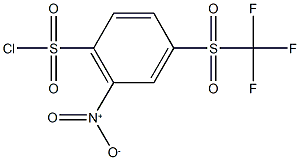 2-NITRO-4-[(TRIFLUOROMETHYL)SULFONYL]BENZENESULFONYL CHLORIDE Struktur