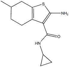 2-AMINO-N-CYCLOPROPYL-6-METHYL-4,5,6,7-TETRAHYDRO-1-BENZOTHIOPHENE-3-CARBOXAMIDE Struktur