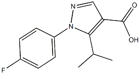 1-(4-FLUOROPHENYL)-5-ISOPROPYL-1H-PYRAZOLE-4-CARBOXYLIC ACID Struktur