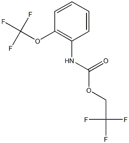 2,2,2-trifluoroethyl 2-(trifluoromethoxy)phenylcarbamate Struktur