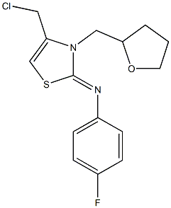 N-[4-(chloromethyl)-3-(tetrahydrofuran-2-ylmethyl)-1,3-thiazol-2(3H)-ylidene]-N-(4-fluorophenyl)amine Struktur