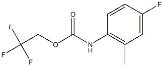 2,2,2-trifluoroethyl 4-fluoro-2-methylphenylcarbamate Struktur