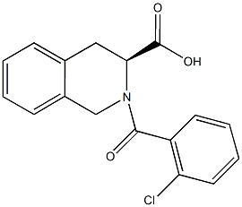 (3S)-2-(2-chlorobenzoyl)-1,2,3,4-tetrahydroisoquinoline-3-carboxylic acid Struktur