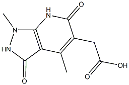 (1,4-dimethyl-3,6-dioxo-2,3,6,7-tetrahydro-1H-pyrazolo[3,4-b]pyridin-5-yl)acetic acid Struktur