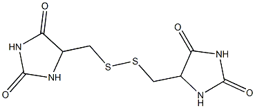 5-({[(2,5-dioxoimidazolidin-4-yl)methyl]dithio}methyl)imidazolidine-2,4-dione Struktur