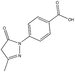 4-(3-methyl-5-oxo-4,5-dihydro-1H-pyrazol-1-yl)benzoic acid Struktur