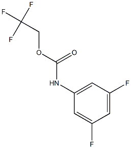 2,2,2-trifluoroethyl 3,5-difluorophenylcarbamate Struktur