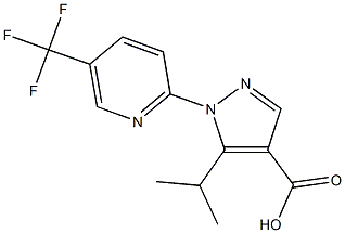 5-isopropyl-1-[5-(trifluoromethyl)pyridin-2-yl]-1H-pyrazole-4-carboxylic acid Struktur