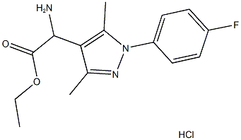 ethyl amino[1-(4-fluorophenyl)-3,5-dimethyl-1H-pyrazol-4-yl]acetate hydrochloride Struktur