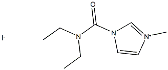 1-[(diethylamino)carbonyl]-3-methyl-1H-imidazol-3-ium iodide Struktur