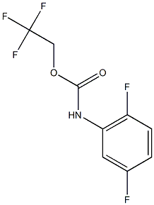 2,2,2-trifluoroethyl 2,5-difluorophenylcarbamate Struktur