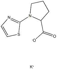 potassium 1-(1,3-thiazol-2-yl)pyrrolidine-2-carboxylate Struktur