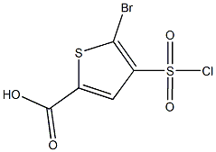 5-bromo-4-(chlorosulfonyl)thiophene-2-carboxylic acid Struktur