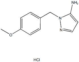 1-(4-methoxybenzyl)-1H-pyrazol-5-amine hydrochloride Struktur