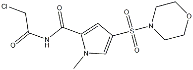 N-(chloroacetyl)-1-methyl-4-(morpholin-4-ylsulfonyl)-1H-pyrrole-2-carboxamide Struktur