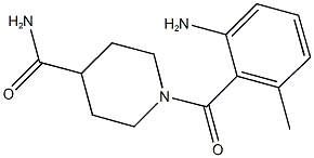 1-(2-amino-6-methylbenzoyl)piperidine-4-carboxamide Struktur