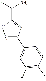 1-[3-(3-fluoro-4-methylphenyl)-1,2,4-oxadiazol-5-yl]ethan-1-amine Struktur