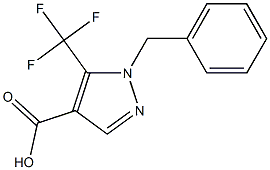 1-benzyl-5-(trifluoromethyl)-1H-pyrazole-4-carboxylic acid Struktur