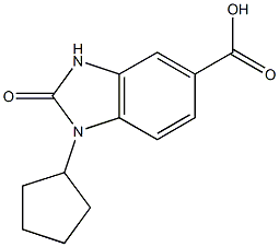 1-cyclopentyl-2-oxo-2,3-dihydro-1H-1,3-benzodiazole-5-carboxylic acid Struktur