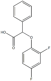 2-(2,4-difluorophenoxy)-2-phenylacetic acid Struktur