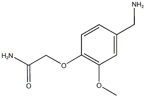 2-[4-(aminomethyl)-2-methoxyphenoxy]acetamide Struktur