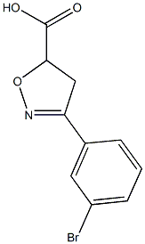 3-(3-bromophenyl)-4,5-dihydro-1,2-oxazole-5-carboxylic acid Struktur