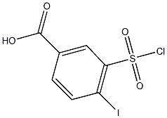 3-(chlorosulfonyl)-4-iodobenzoic acid Struktur