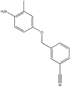 3-[(4-amino-3-methylphenoxy)methyl]benzonitrile Struktur