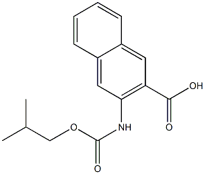 3-{[(2-methylpropoxy)carbonyl]amino}naphthalene-2-carboxylic acid Struktur